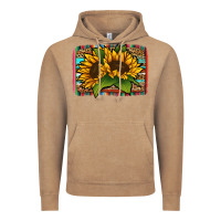 Vintage Coffee Sunflower With Serape Background Vintage Hoodie - Jasminsmagicworld