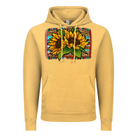 Vintage Mustard Sunflower With Serape Background Vintage Hoodie - Jasminsmagicworld