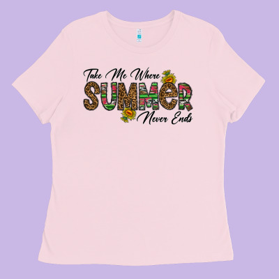 Take Me Where Summer Never Ends Ladies Tee Designed By Cowhidedigitalart