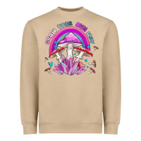 Mushroom grow your own way crystal and mushroom Heavyweight Sweatshirt - MaliasSmallBusiness
