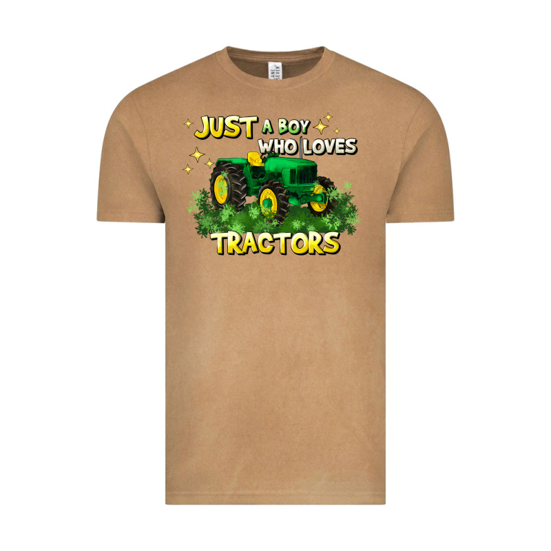 Just A Boy Who Loves Tractors Vintage Tee by JahusDesignShop | Teevron