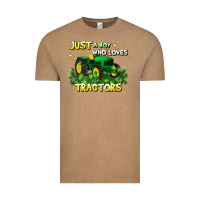 Vintage Coffee just a boy who loves tractors Vintage Tee - JahusDesignShop