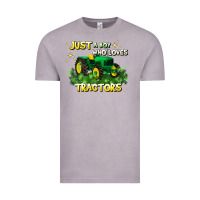 Vintage Zinc just a boy who loves tractors Vintage Tee - JahusDesignShop
