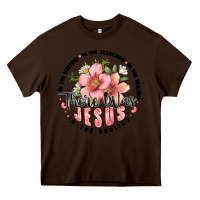 Chocolate Brown there was jesus Heavy Core Tee - JahusDesignShop