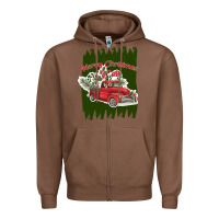 Chestnut merry christmas y'all truck Zipper Hoodie - Bettercallsaul
