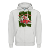 Dove Grey merry christmas y'all truck Zipper Hoodie - Bettercallsaul