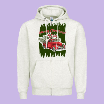Merry Christmas Y'all Truck Zipper Hoodie Designed By Bettercallsaul