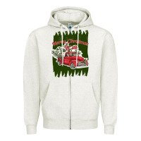 Oatmeal Heather merry christmas y'all truck Zipper Hoodie - Bettercallsaul
