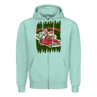 Seafoam merry christmas y'all truck Zipper Hoodie - Bettercallsaul