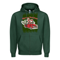 Sports Green merry christmas y'all truck Zipper Hoodie - Bettercallsaul