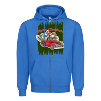 True Royal merry christmas y'all truck Zipper Hoodie - Bettercallsaul