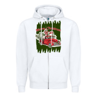 White merry christmas y'all truck Zipper Hoodie - Bettercallsaul