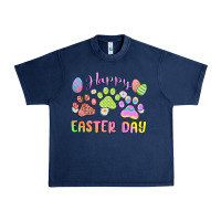 Navy happy easter day paws Urban Heavy Tee - MaliasSmallBusiness
