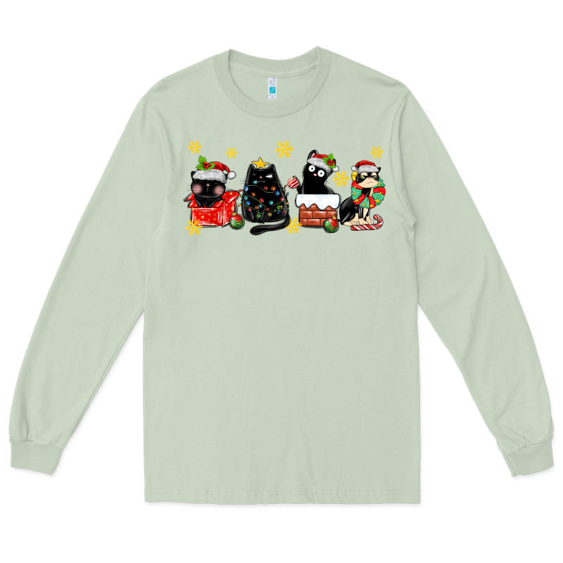Christmas Cats Long Sleeve Tee by MaliasSmallBusiness | Teevron