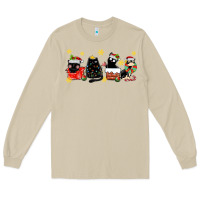 Mushroom christmas cats Long Sleeve Tee - MaliasSmallBusiness