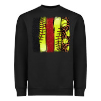 Black softball brushstroke Heavyweight Sweatshirt - NancyCooperArtShop