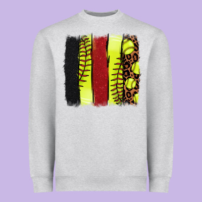 Softball Brushstroke Heavyweight Sweatshirt Designed By Nancycooperartshop