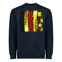 Navy softball brushstroke Heavyweight Sweatshirt - NancyCooperArtShop