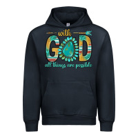 Navy with god all things are possible with turquoise gemstone bbs Urban Hoodie - BundleAndBundleShop