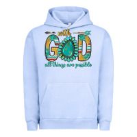 Pigment Grape Ice with god all things are possible with turquoise gemstone bbs Urban Hoodie - BundleAndBundleShop