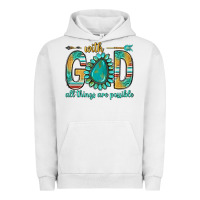 Pigment Lunar Rock with god all things are possible with turquoise gemstone bbs Urban Hoodie - BundleAndBundleShop