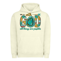 Pigment Pistachio with god all things are possible with turquoise gemstone bbs Urban Hoodie - BundleAndBundleShop