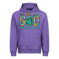 Tulip with god all things are possible with turquoise gemstone bbs Urban Hoodie - BundleAndBundleShop