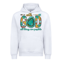 White with god all things are possible with turquoise gemstone bbs Urban Hoodie - BundleAndBundleShop