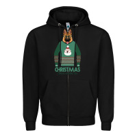 Black German shepherd dog Christmas Zipper Hoodie - Bettercallsaul