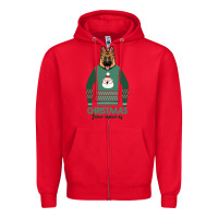 Red German shepherd dog Christmas Zipper Hoodie - Bettercallsaul