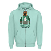 Seafoam German shepherd dog Christmas Zipper Hoodie - Bettercallsaul