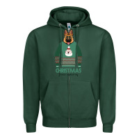 Sports Green German shepherd dog Christmas Zipper Hoodie - Bettercallsaul