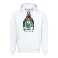 White German shepherd dog Christmas Zipper Hoodie - Bettercallsaul