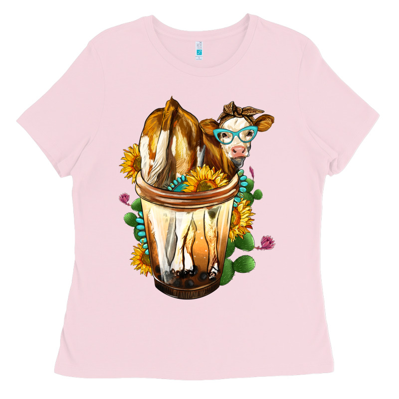 Simmental Cow Bobba Cup Ladies Tee by FaDigitalArtStudio | Teevron