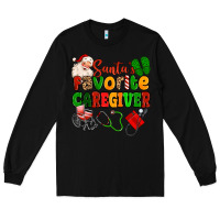 Black santas favorite caregiver Long Sleeve Tee - MaliasSmallBusiness