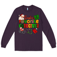 Plum santas favorite caregiver Long Sleeve Tee - MaliasSmallBusiness