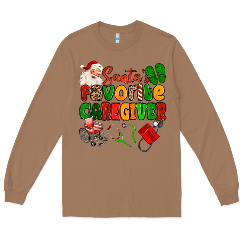 Santas Favorite Caregiver Long Sleeve Tee by MaliasSmallBusiness | Teevron