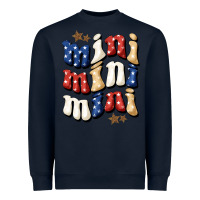 Navy American mini Heavyweight Sweatshirt - NancyCooperArtShop