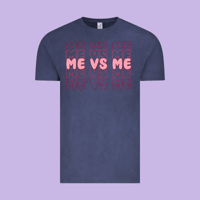 Me Vs Me Vintage Tee Designed By Maliassmallbusiness