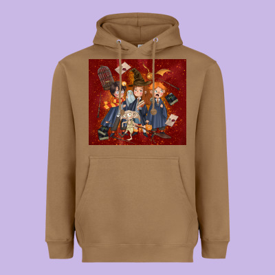Wizard Kids With Glitter Heavyweight Hoodie Designed By Tumblerdesignbyshophia