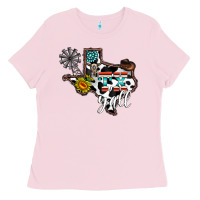 Bubblegum Pink tx yall western Ladies Tee - CowhideDigitalArt