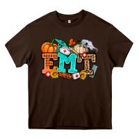 Chocolate Brown emt with fall Heavy Core Tee - AdoDesignShop