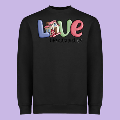 Love Real Estate Life Heavyweight Sweatshirt Designed By Maliassmallbusiness