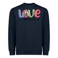 Navy love real estate life Heavyweight Sweatshirt - MaliasSmallBusiness