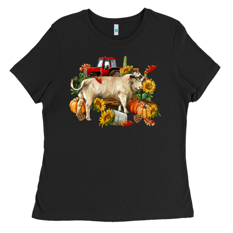 Fall Charolais Bull Ladies Tee by RanaPortraitStore | Teevron