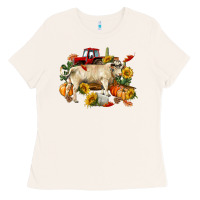 Bone Fall charolais bull Ladies Tee - RanaPortraitStore