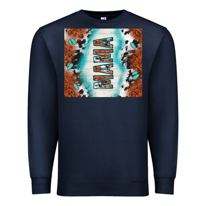 Tooled Leather And Cowhide Mama Premium Sweatshirt by TumblerDesignByShophia | Teevron