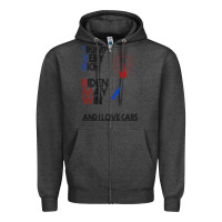 Charcoal Heather trump biden cars Zipper Hoodie - Bettercallsaul