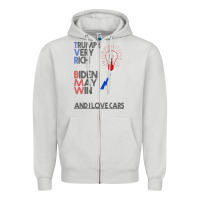 Dove Grey trump biden cars Zipper Hoodie - Bettercallsaul