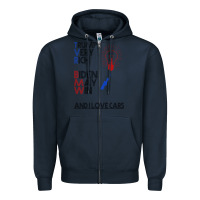 Navy trump biden cars Zipper Hoodie - Bettercallsaul
